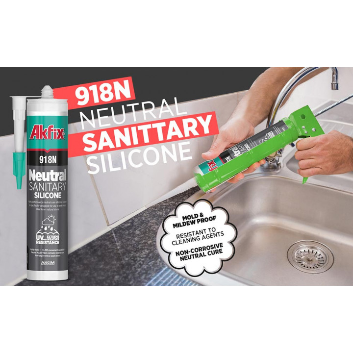 918N Neutral Sanitary Silicone GREY